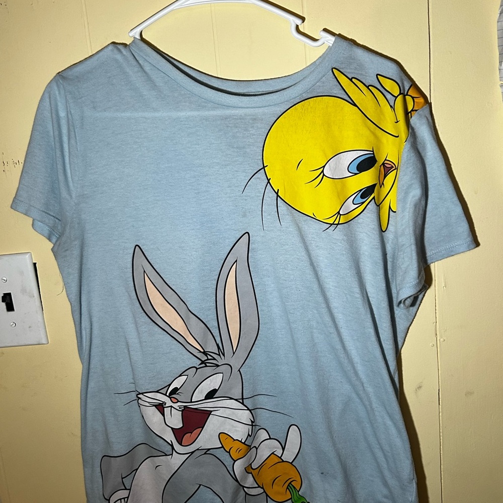 Warner Bros. Kids T-Shirt - Light Blue with Yellow and Gray